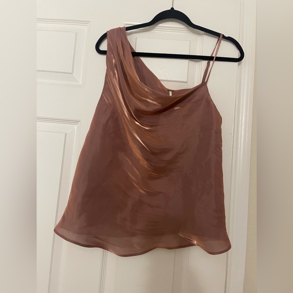 Free People Shimmy Shimmy Top Pink One Shoulder - Picture 6 of 16